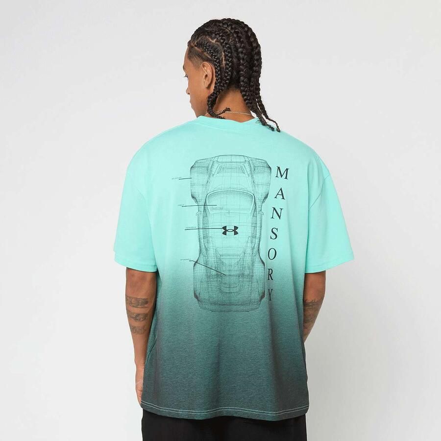 Under Armour UA x Mansory Fade Shortsleeve Men T-Shirts & Polo's turkoois Maat XL Kleding