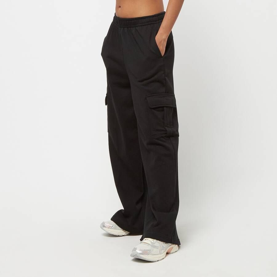 Urban Classics Highwaist Wide Leg Cargo Terry Pants Cargobroeken Kleding Black maat: XS beschikbare maaten:XS S