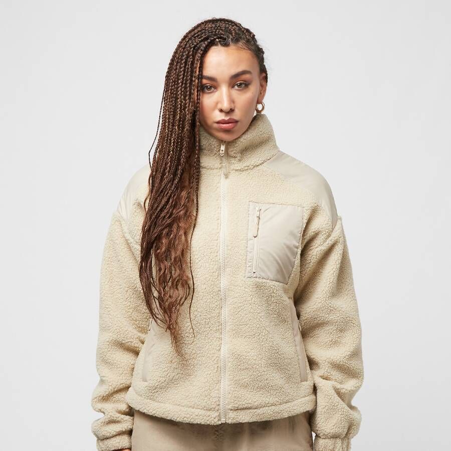 Urban Classics Sherpa Mix Jacket Cardigans Kleding beige maat: M beschikbare maaten:M