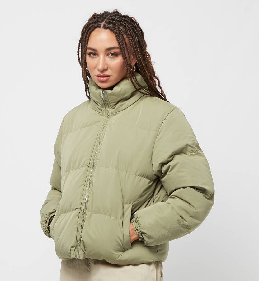 Urban Classics Short Peached Puffer Jacket Pufferjassen Kleding olive maat: XS beschikbare maaten:XS S M L