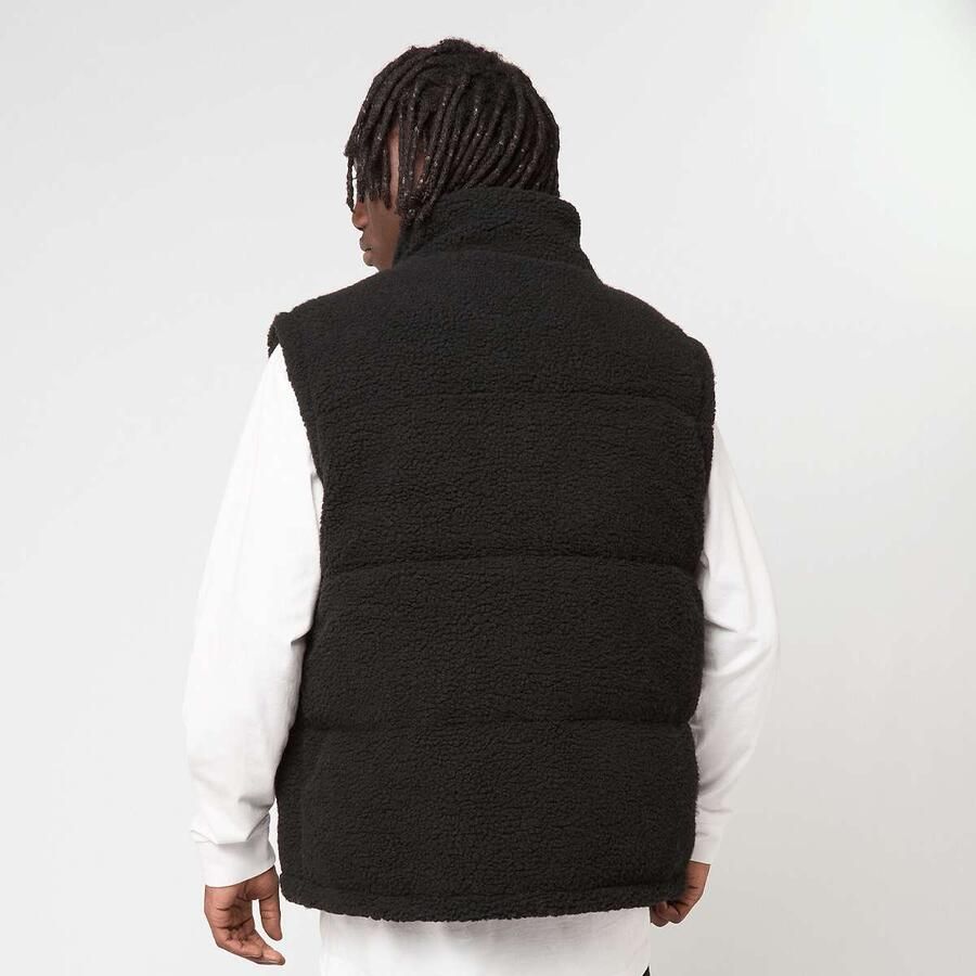 Urban Classics Basic Teddy Puffer Vest Men Bodywarmers zwart Maat XXL Kleding