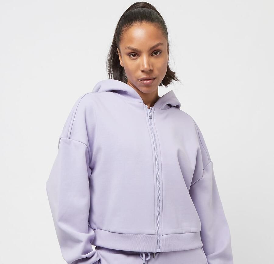 Urban Classics Cozy Short Zip Hoody Hooded vesten Kleding lila maat: XS beschikbare maaten:XS S M L XL - Foto 3