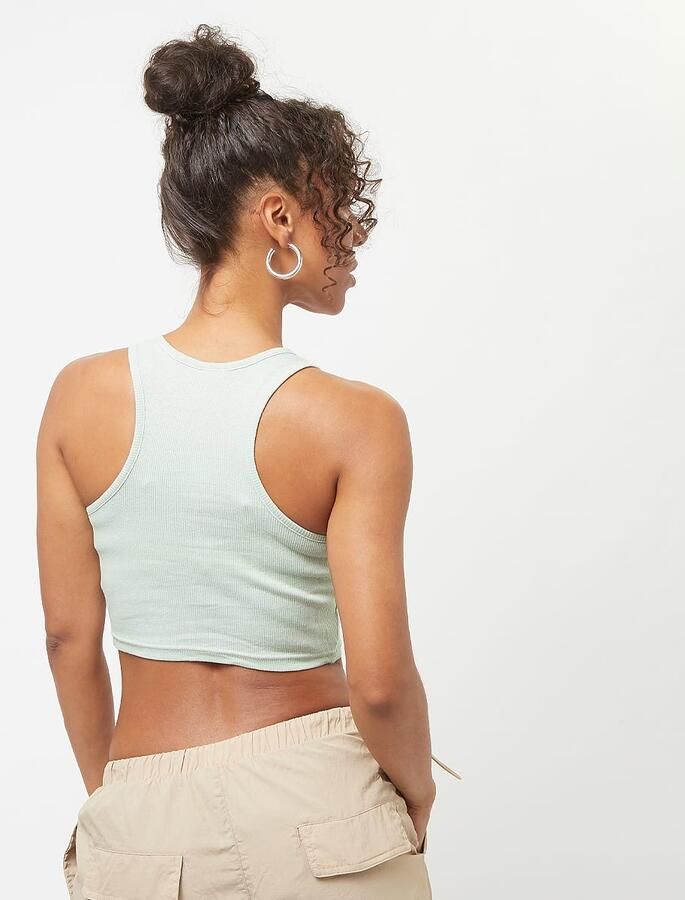 Urban Classics Ladies Cropped Rib Top Tops Dames frostmint maat: S beschikbare maaten:S - Foto 2