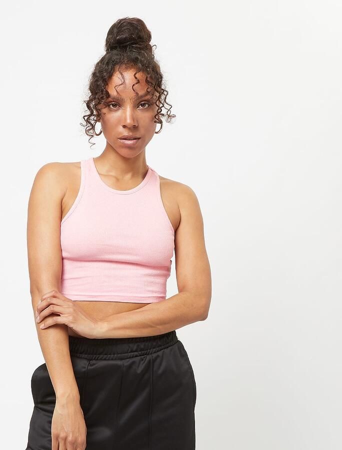 Urban Classics Cropped Rib Top Tops lemonadepink maat: S beschikbare maaten:S - Foto 3