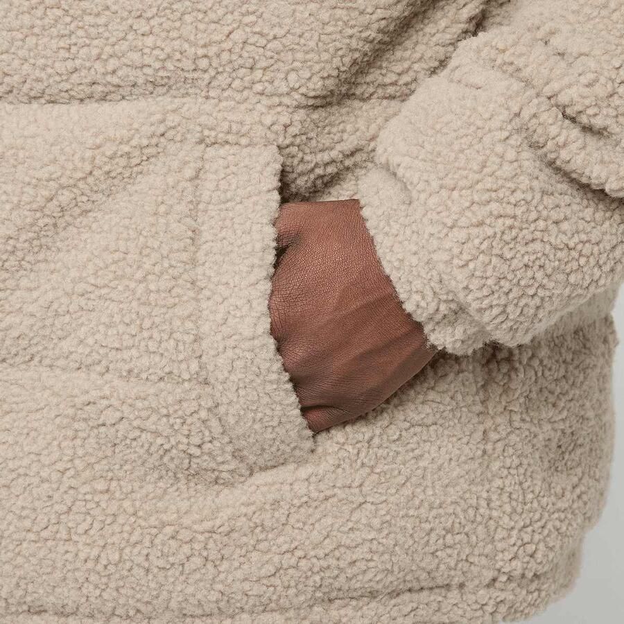 Urban Classics Fabric Mix Teddy Puffer Jacket Men jackets beige Maat XXL Kleding - Foto 2