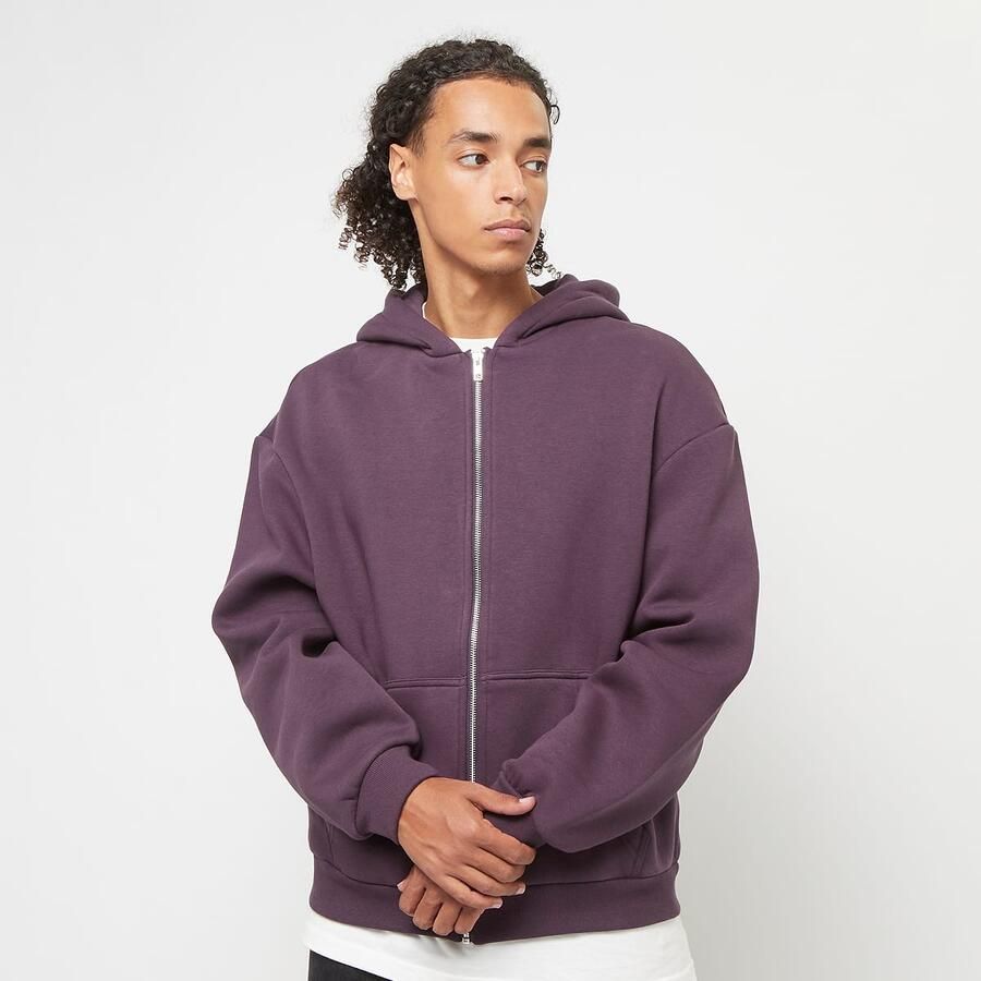 Urban Classics Fluffy Zip Hoody Men Hoodies & Sweaters roze Maat XS Kleding - Foto 3