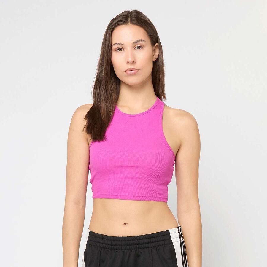 Urban Classics Ladies Cropped Rib Top Women Tops roze Maat XS Kleding - Foto 3