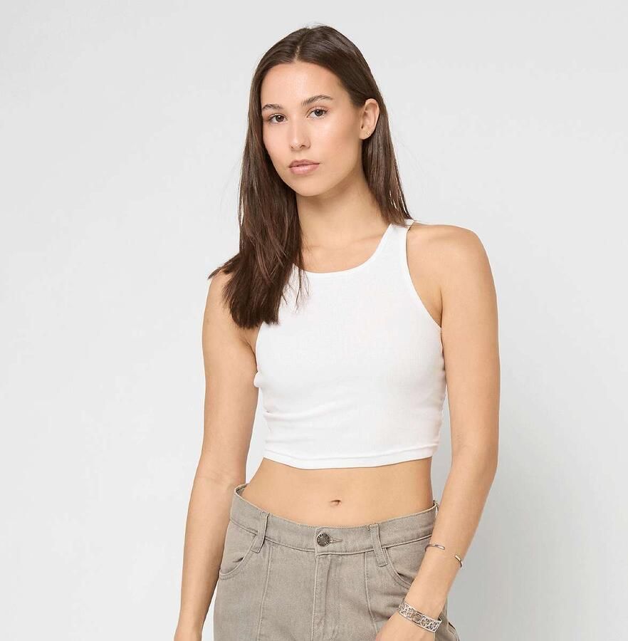 Urban Classics Ladies Cropped Rib Top Women Tops wit Maat XS Kleding - Foto 3