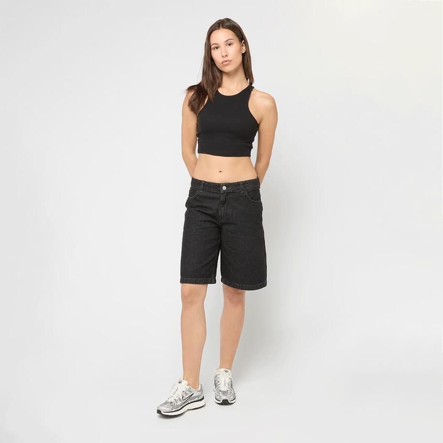 Urban Classics Ladies Cropped Rib Top Women Tops zwart Maat XS Kleding - Foto 2