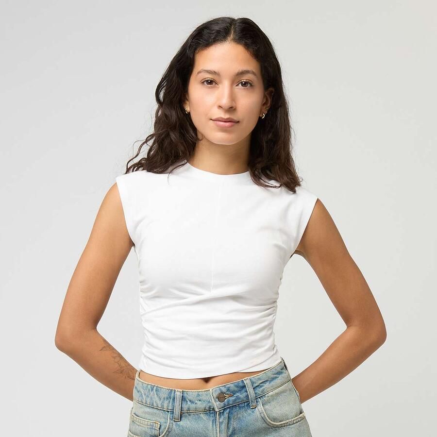 Urban Classics Ladies Cropped Wrapped Top Women Tops wit Maat XS Kleding - Foto 3