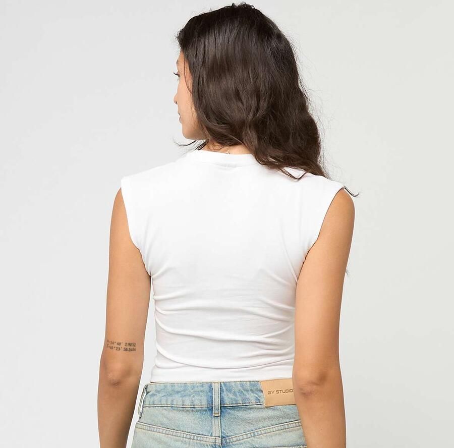 Urban Classics Ladies Cropped Wrapped Top Women Tops wit Maat XS Kleding - Foto 2