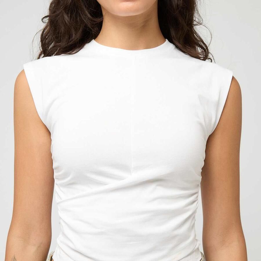 Urban Classics Ladies Cropped Wrapped Top Women Tops wit Maat XS Kleding