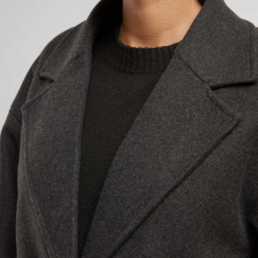 Urban Classics Ladies Oversized Long Coat Women Winterjassen zwart Maat XS Kleding