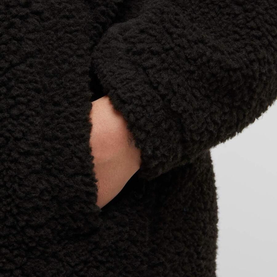 Urban Classics Ladies Teddy Long Coat Women Winterjassen zwart Maat XS Kleding - Foto 2