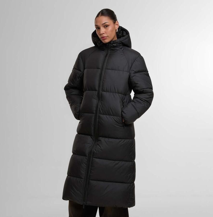 Urban Classics Ladies Ultra Long Coat Women Puffer jackets zwart Maat S Kleding - Foto 3