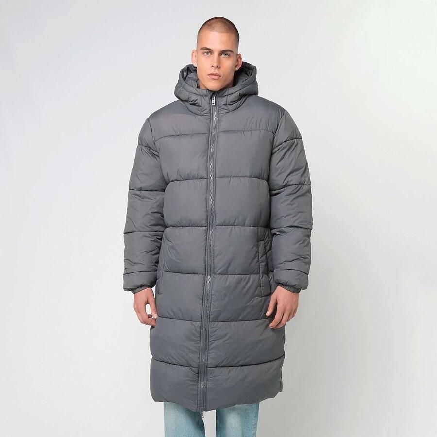 Urban Classics Long Puffer Coat Men jackets grijs Maat XXL Kleding - Foto 3