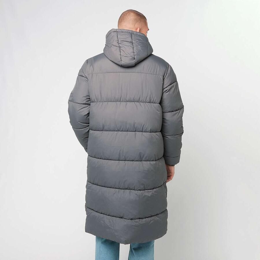 Urban Classics Long Puffer Coat Men jackets grijs Maat XXL Kleding