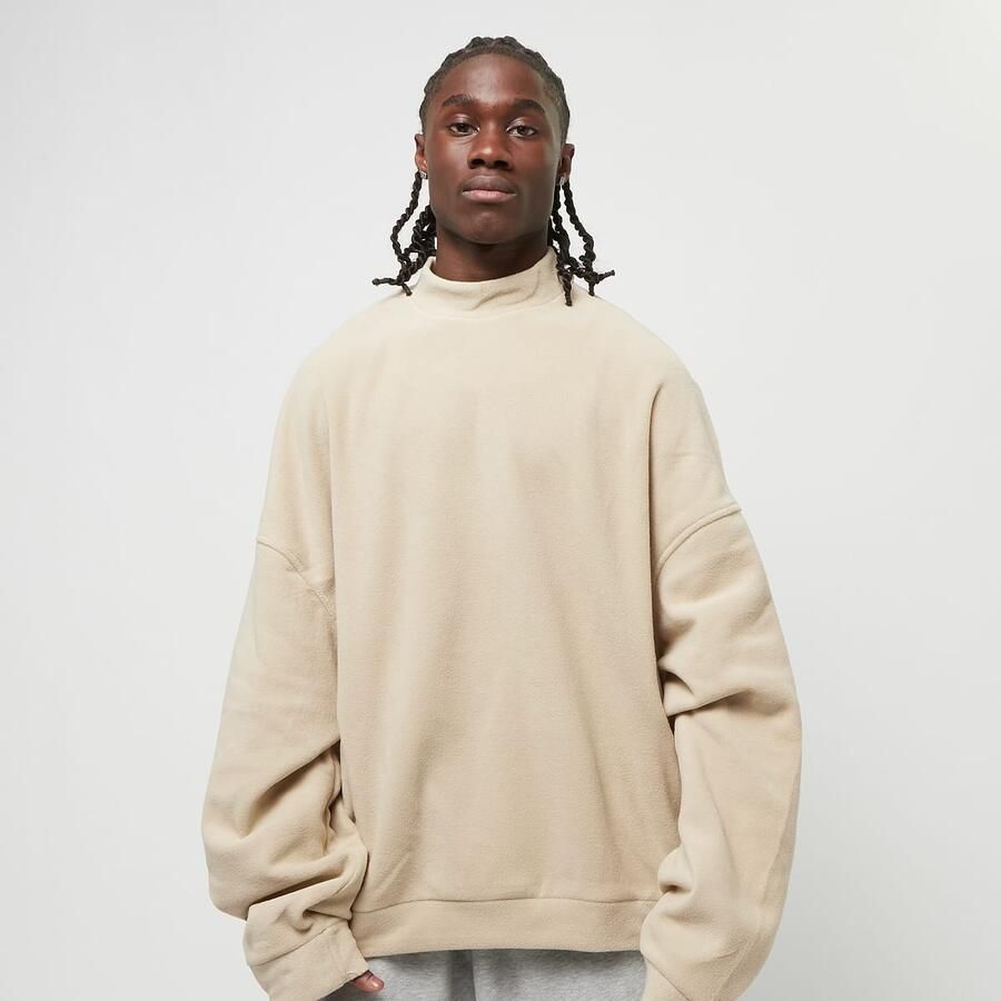Urban Classics Oversized Polar Fleece Crew Sweatshirts Heren wetsand maat: XXL beschikbare maaten:S M L XL XXL - Foto 3