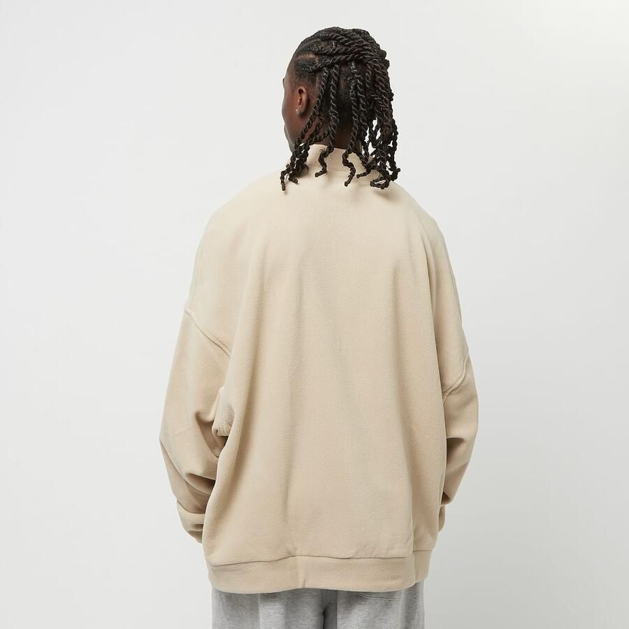 Urban Classics Oversized Polar Fleece Crew Sweatshirts Heren wetsand maat: XXL beschikbare maaten:S M L XL XXL