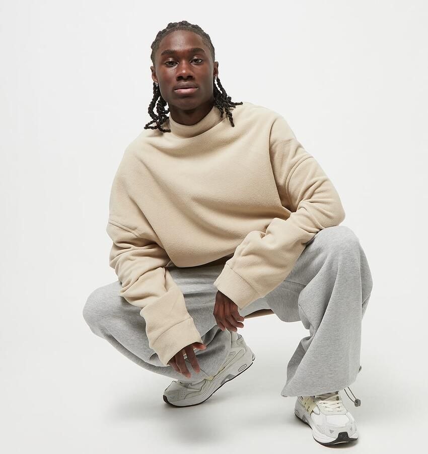 Urban Classics Oversized Polar Fleece Crew Sweatshirts Heren wetsand maat: XXL beschikbare maaten:S M L XL XXL - Foto 2