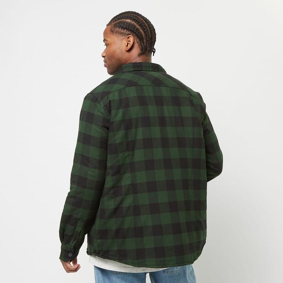 Urban Classics Padded Check Flannel Shirt Lange mouwen Kleding black forest maat: XXL beschikbare maaten:M L XL XXL