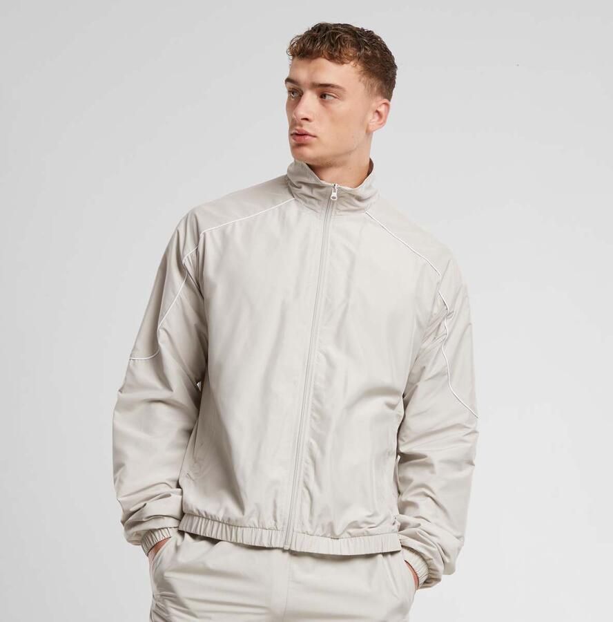 Urban Classics Piped Panel Trackjacket Men Trainingspakken beige Maat XXL Kleding - Foto 3