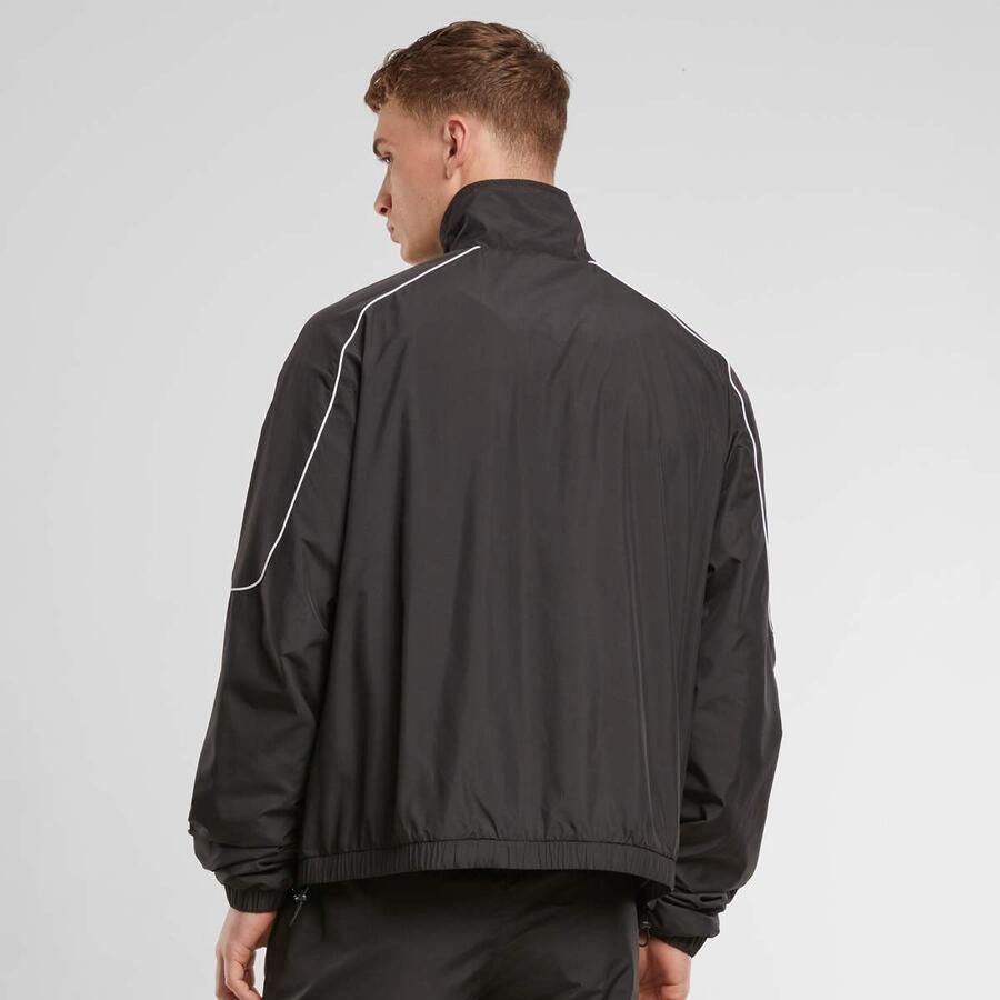 Urban Classics Piped Panel Trackjacket Men Trainingspakken zwart Maat XXL Kleding