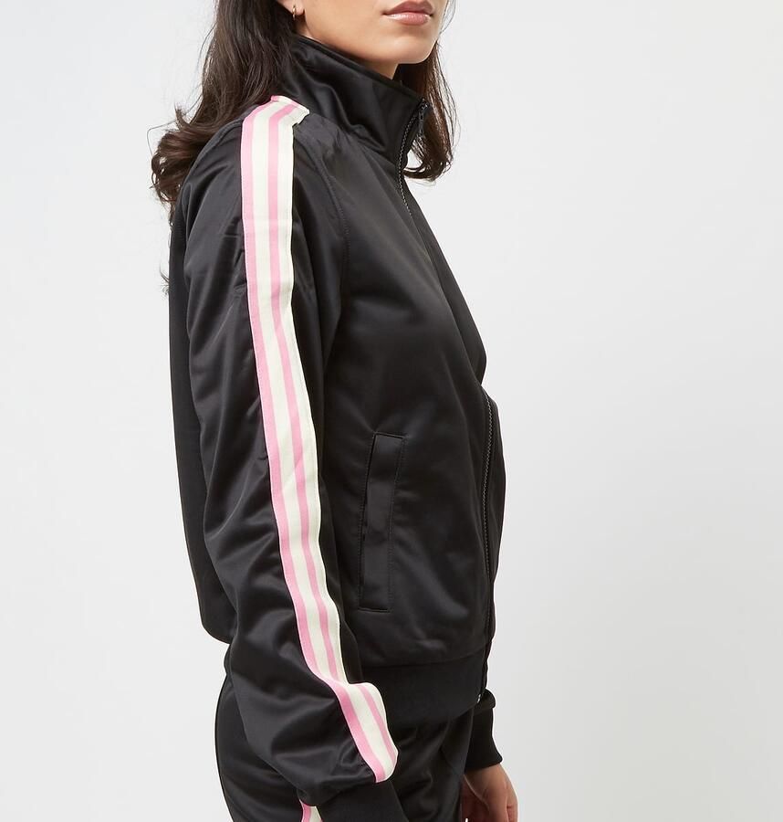 Urban Classics Retro Track Jacket Women Trainingspakken zwart Maat XS Kleding