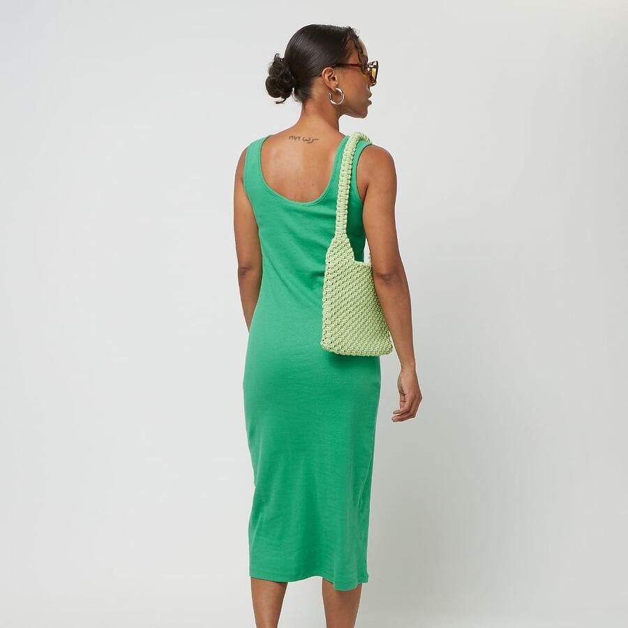 Urban Classics Rib Top Dress Women Jurken & Rokken groen Maat S Kleding