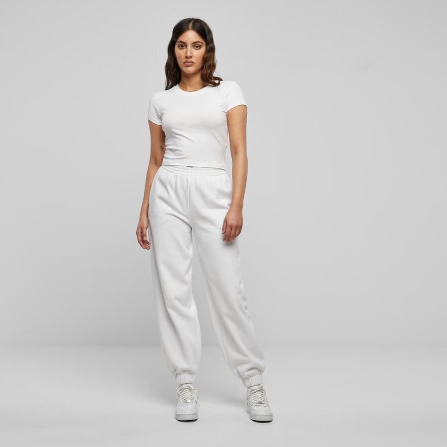 Urban Classics Stretch Jersey Cropped Tee Women T-Shirts & Polo's wit Maat XS Kleding