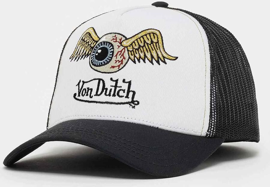 Von Dutch Originals Trucker Flying Eyeball Unisex Caps wit Maat ONE SIZE Accessoires