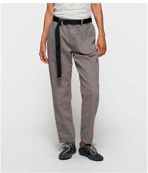 10 Days Broek Belted Pants Twill Graphite