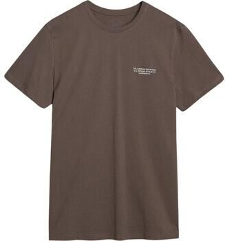 4F T-shirt Korte Mouw KOSZULKA M1974CIEMNYBRZOWYL