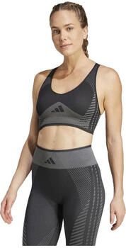 Adidas AEROKNIT Training Light Support Beha Zwart- Dames Zwart