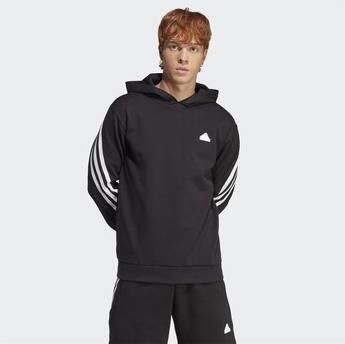 Adidas Zwarte Future Icons 3-Stripes Hoodie Zwart Heren