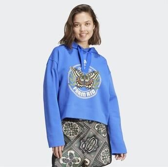 Adidas Sportswear Hoodie met motiefprint model 'FARM'