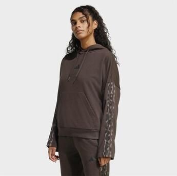 Adidas Seasonal Essentials French Terry Hoodie met 3-Stripes en Luipaardprint - Foto 7
