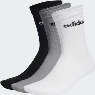 Adidas Sportswear Cushion Linear Crew Sokken (3 Pack) Lang Kleding medium grey heather white black maat: 43-45 beschikbare maaten:37-39 40-42 43