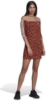 Adidas Originals Off shoulder-mini-jurk met all-over dierenprint - Foto 3