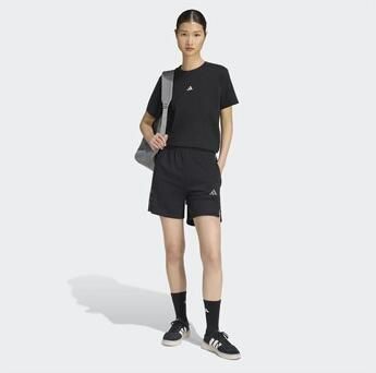 Adidas Sportswear relaxed fit sweatshorts van katoenmix met logoprint