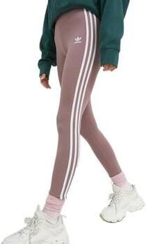 Adidas Paarse 3 Strepen Leggings Elastische Taille Purple Dames - Foto 4