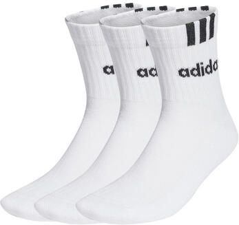 Adidas Sportswear Cushion Linear 3 Streifen Crew Sokken (3 Pack) Middellang white black 37-39 beschikbare maaten:37-39 40-42 43-45 - Foto 2