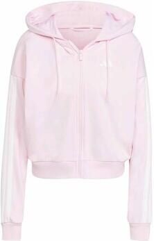 Adidas Essentials 3-Stripes French Terry Ritshoodie Roze- Dames Roze