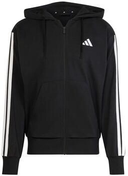 Adidas Essentials 3-Stripes French Terry Ritshoodie Zwart- Heren Zwart