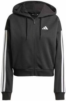 Adidas Essentials 3-Stripes French Terry Ritshoodie Zwart- Dames Zwart