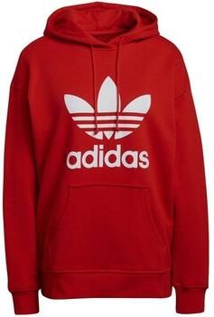 Adidas Rode Lichtgewicht Hoodie Trefoil Red Dames