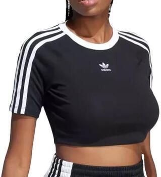 Adidas Originals 3-strepen baby T-shirt Women T-Shirts & Polo's zwart Maat XS Kleding - Foto 8