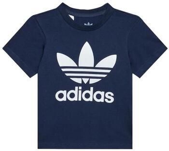 Adidas Originals Adicolor T-shirt donkerblauw wit Katoen Ronde hals 104