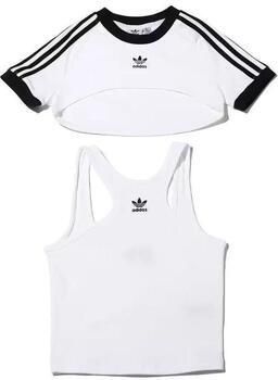 Adidas Originals Tweelaagse top met logo White Dames - Foto 3