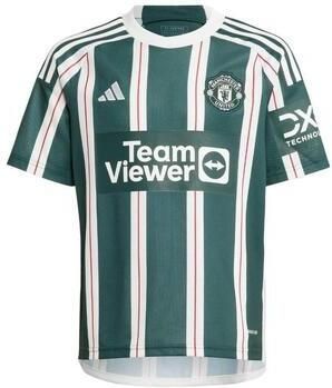 Adidas Performance junior Manchester United voetbalshirt groen wit Sport t-shirt Jongens Meisjes Gerecycled polyester Ronde hals 128